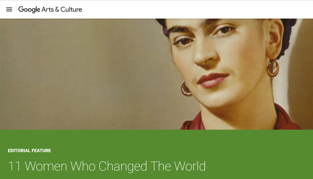 Google Cultural Institute - 11 women who changed the world